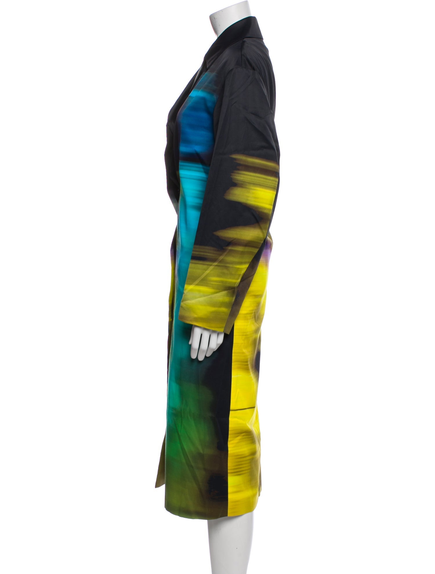 Dries Van Noten Tie-Dye Print Trench Coat